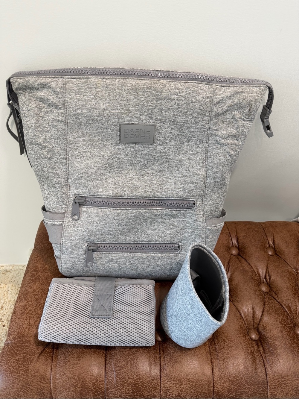 Dagne Dover Heather Gray Diaper Bag